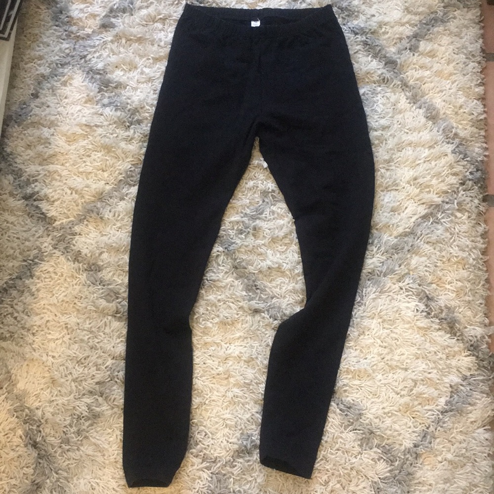 American Apparel black leggings, size M